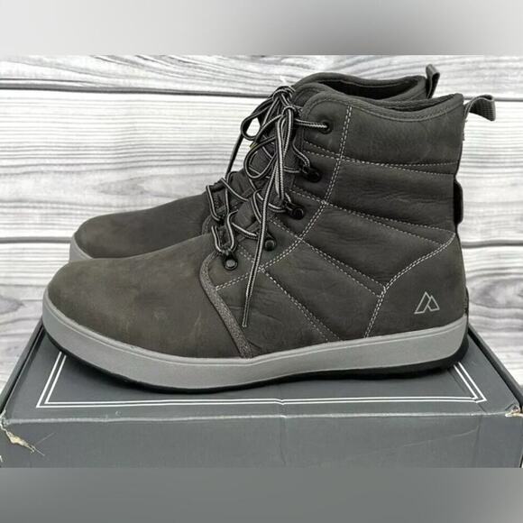 ALPINE DESIGN X KAMIK EZRA WATERPROOF LEATHER BOOTS Men's Size 8.5 GREY NEW - Picture 3 of 8